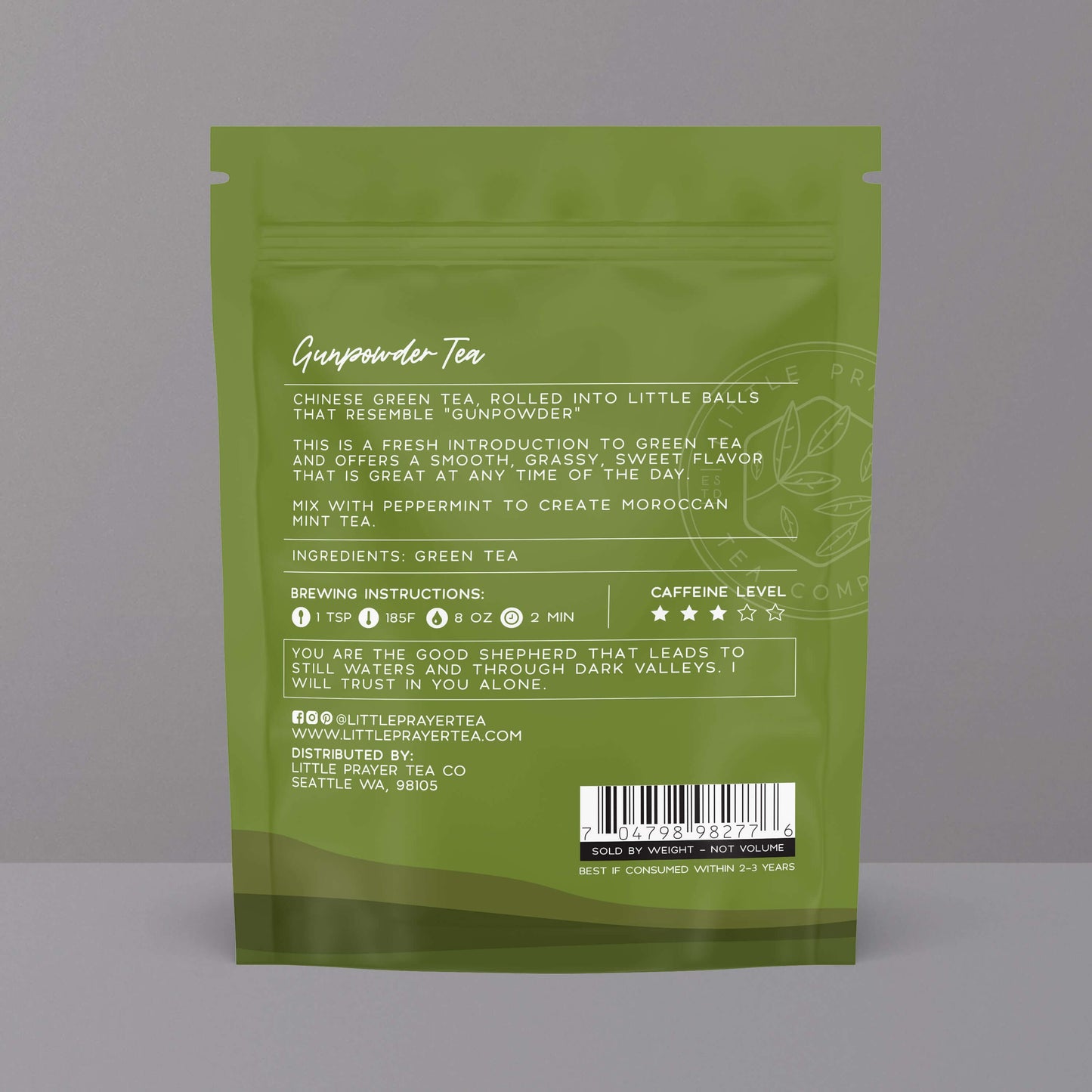 Bible Verse Tea "When You Go Through Deep Waters" Gunpowder