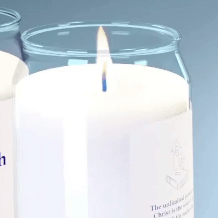 Life Bible Candle - Coconut, Lime & Verbena Scent with Hidden Verses