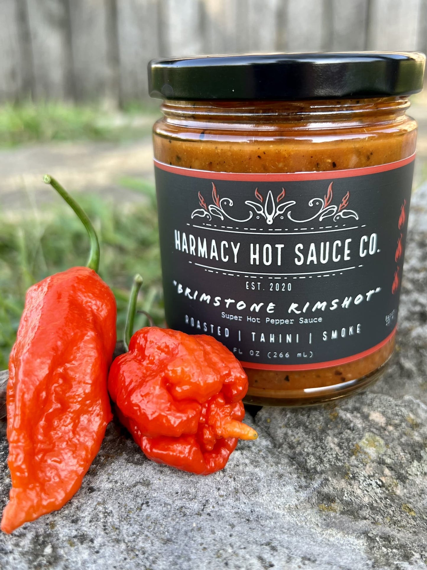 Brimstone Rimshot - Extra Hot Tahini & Roasted Red Pepper Sauce (9oz)