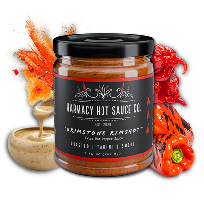 Brimstone Rimshot - Extra Hot Tahini & Roasted Red Pepper Sauce (9oz)