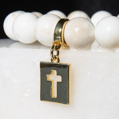 Hollow Cross Charm, Gold