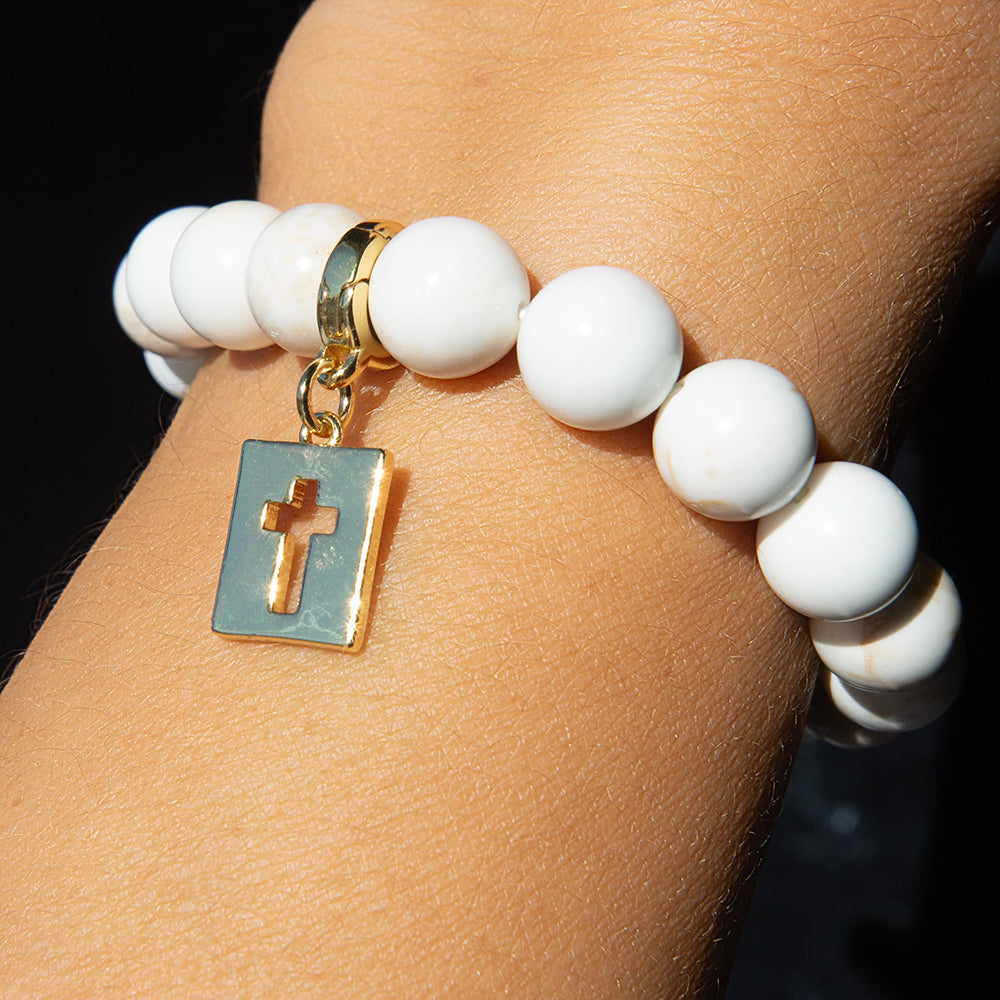 Hollow Cross Charm, Gold