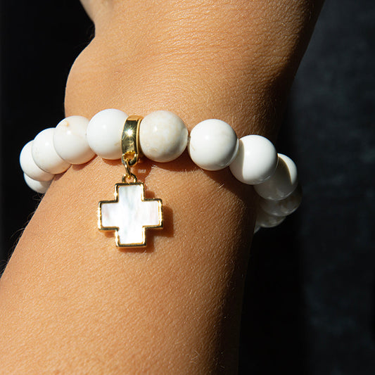 Cross Charm, Mother of Pearl