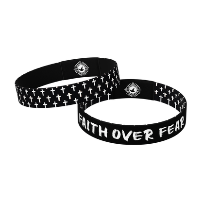Glow in the Dark Faith Over Fear Bible Verse Bracelet