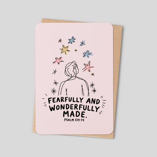Fearfully and Wonderfully Made – Christian Greeting Card from Psalm 139:14
