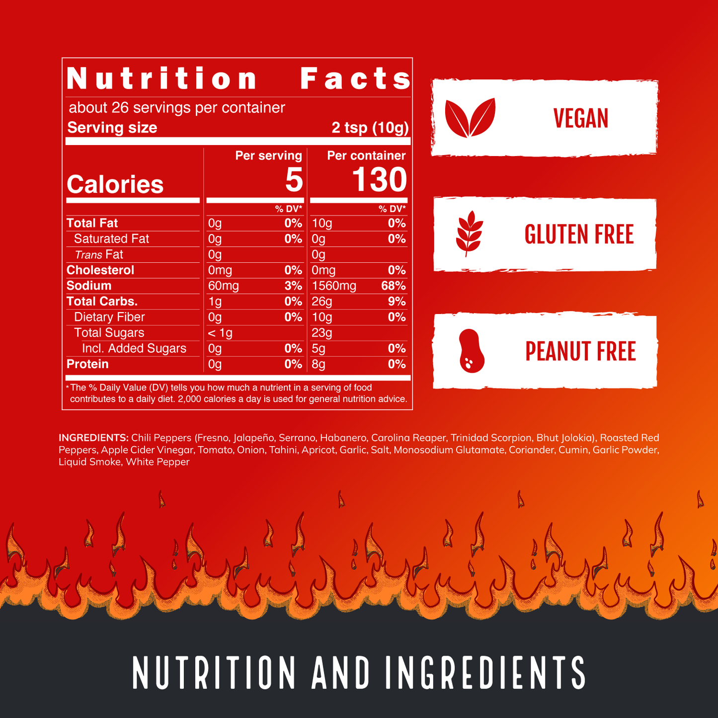 Brimstone Rimshot - Extra Hot Tahini & Roasted Red Pepper Sauce (9oz)