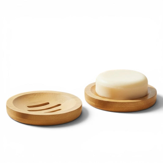 Bath Accessories | Round Wooden Soap Dish