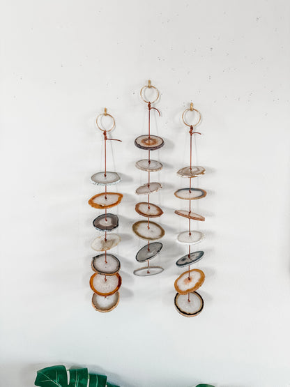Natural & Gray Agate Hanging for Wall or Ceiling - Umber Design