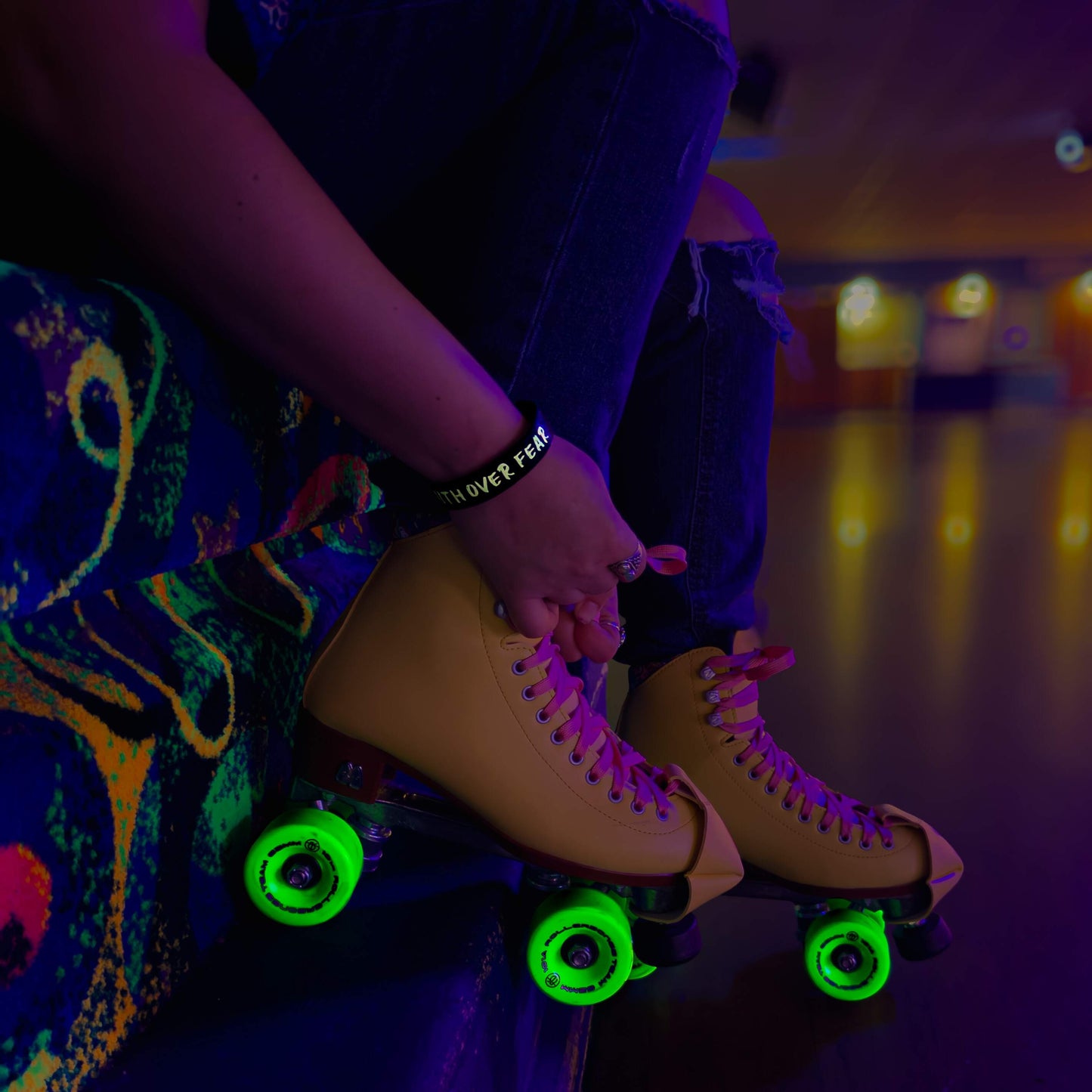 Glow in the Dark Faith Over Fear Bible Verse Bracelet