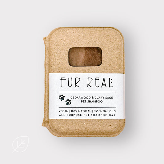 Fur Real Bar Shampoo - Cedarwood, Petitgrain & Clary Sage - Tick Repelling