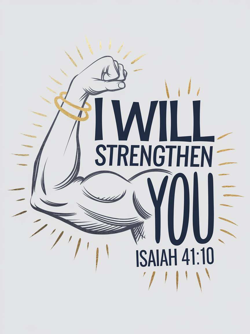 I Will Strengthen You (Isaiah 41:10) - Bible Verse Card