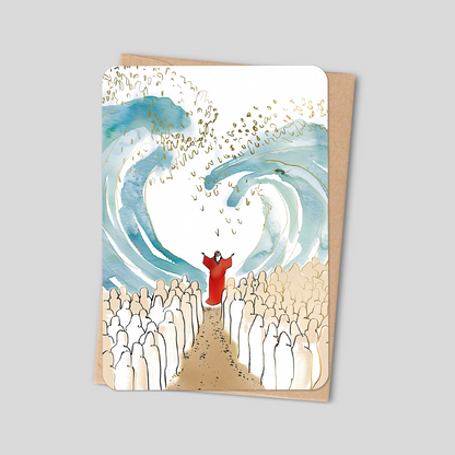 Parting the Waters – Christian Greeting Card Inspired by Exodus 14:21