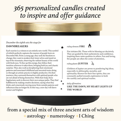 December Birthdate Zodiac Candles