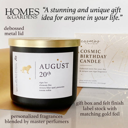 July Birthdate Zodiac Candles