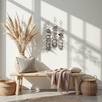 Gray Agate Hanging for Wall or Ceiling - Charcoal Design