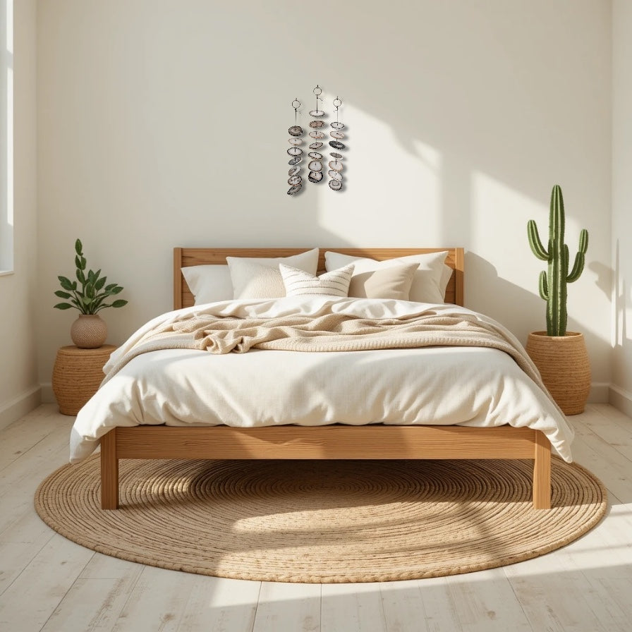 Gray Agate Hanging for Wall or Ceiling - Charcoal Design