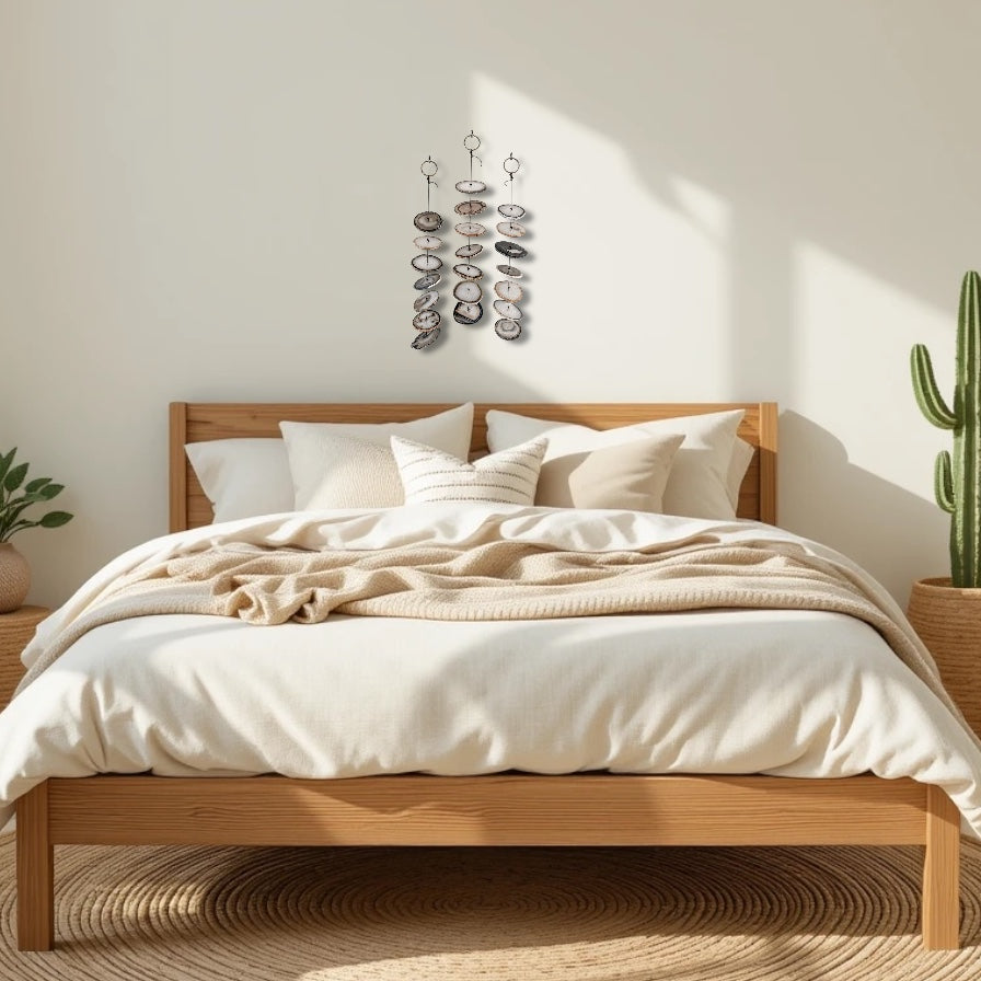 Gray Agate Hanging for Wall or Ceiling - Charcoal Design