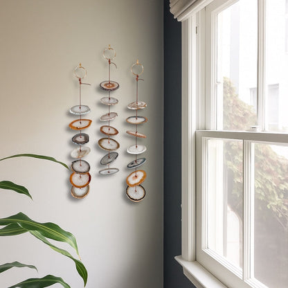 Natural & Gray Agate Hanging for Wall or Ceiling - Umber Design