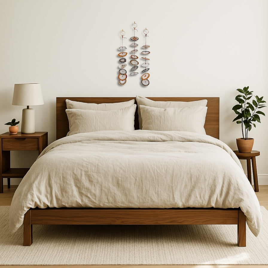 Natural & Gray Agate Hanging for Wall or Ceiling - Umber Design