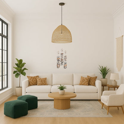 Natural & Gray Agate Hanging for Wall or Ceiling - Umber Design