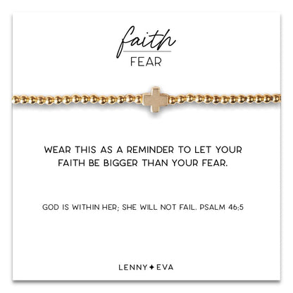 Faith Over Fear Cross Bracelet-Amazonite