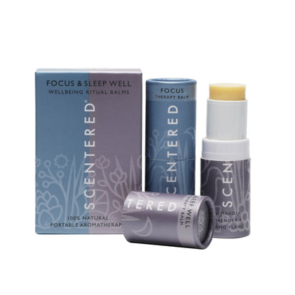 Travel Essentials Focus & Sleep Well Aromatherapy Balm Duo