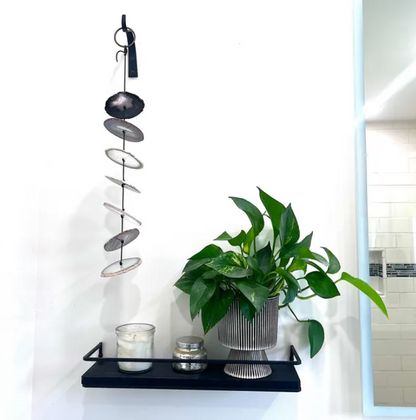 Gray Agate Hanging for Wall or Ceiling - Charcoal Design