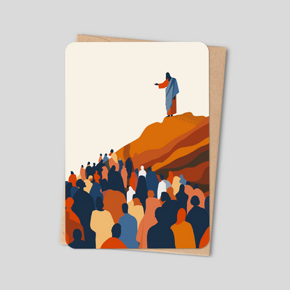 The Sermon on the Mount – Christian Greeting Card with Words of Jesus