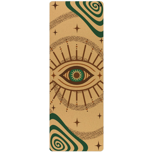 Swirly Flow Aura Cork Yoga Mat