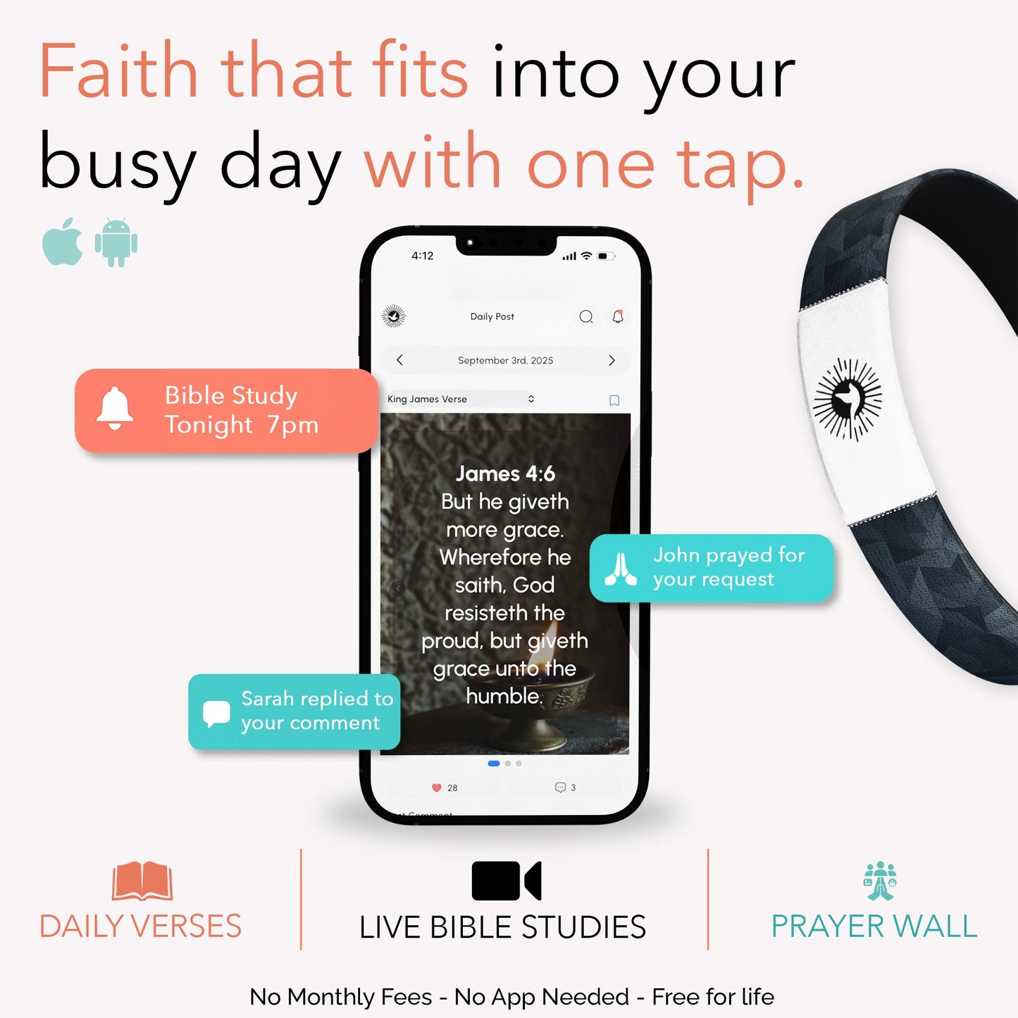 Be Still Bible Verse Bracelet