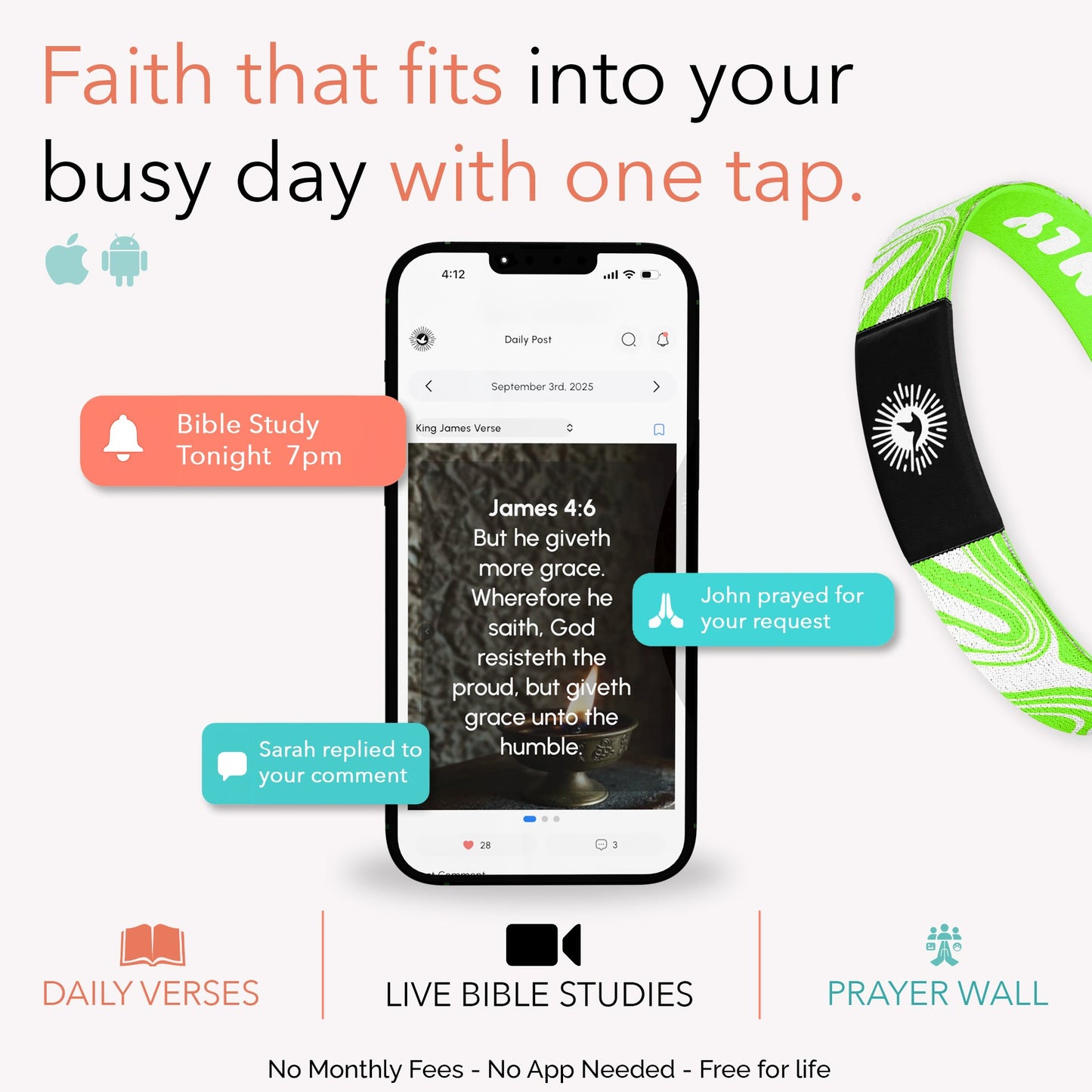 God Vibes Only Bible Verse Bracelet