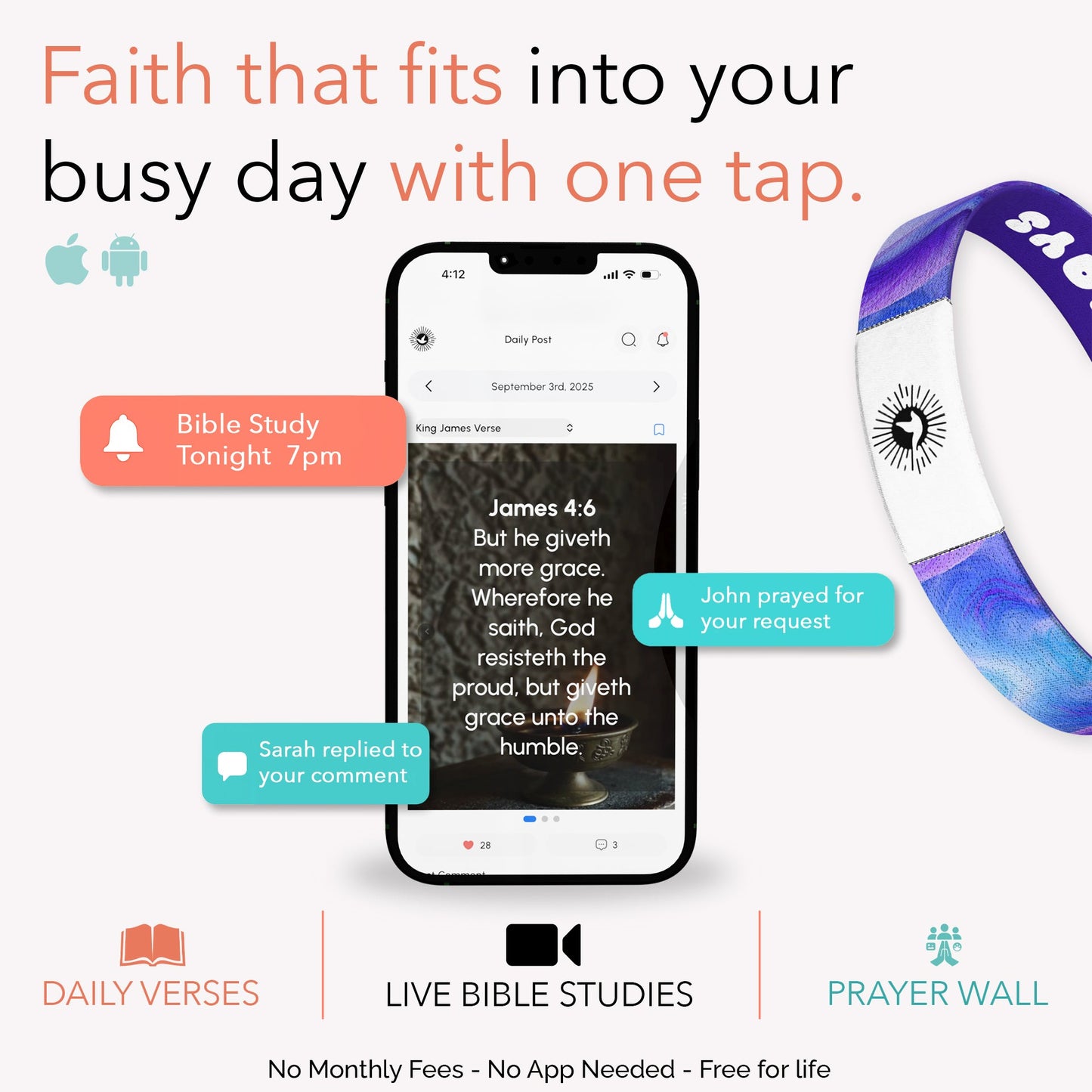 Pray Always Bible Verse Bracelet