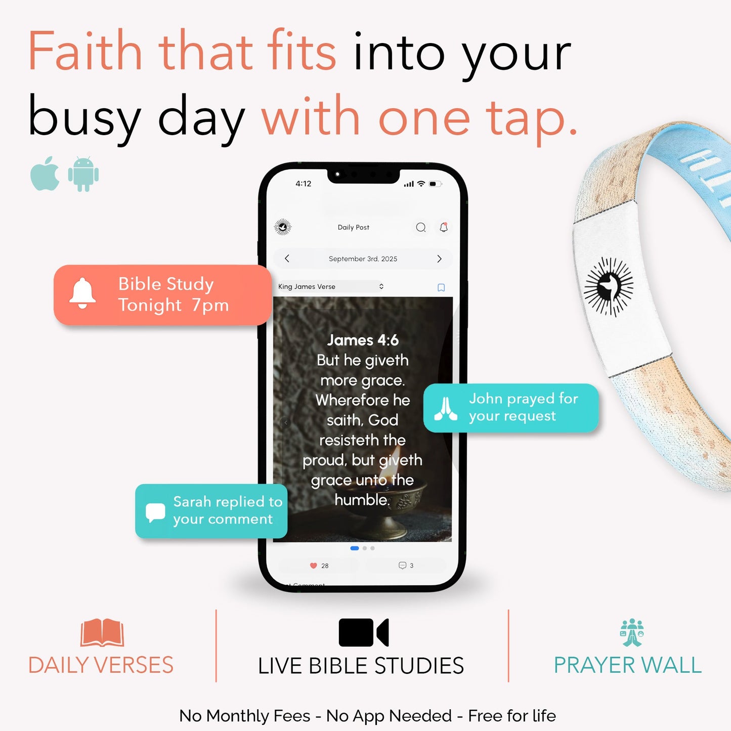 Walk By Faith Bible Verse Bracelet