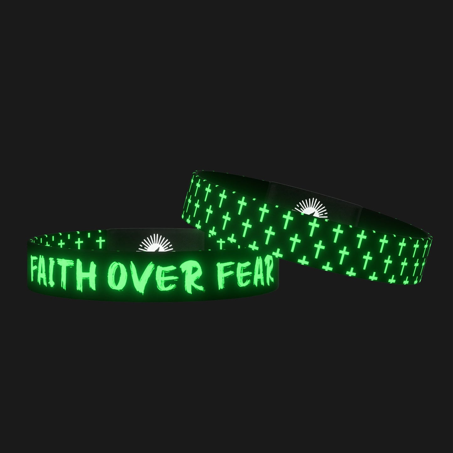 Glow in the Dark Faith Over Fear Bible Verse Bracelet