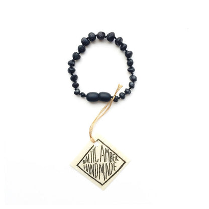 Raw Black Baltic Sea Amber || Anklet or Bracelet