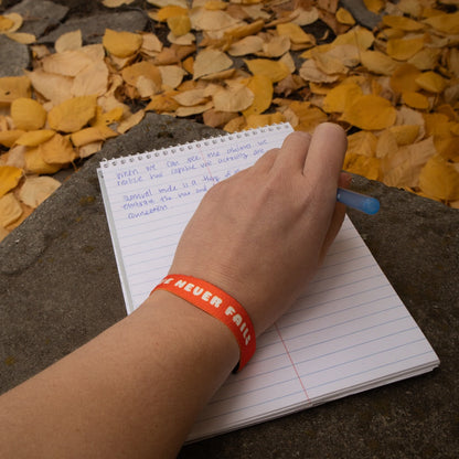 God's Love Never Fails Bible Verse Bracelet